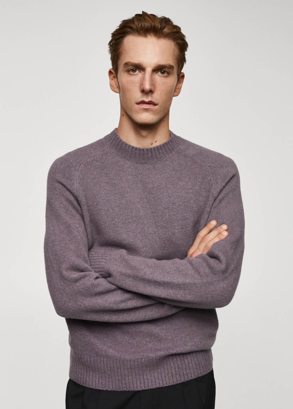 Knitted sweater with ribbed details - Details of the article 1