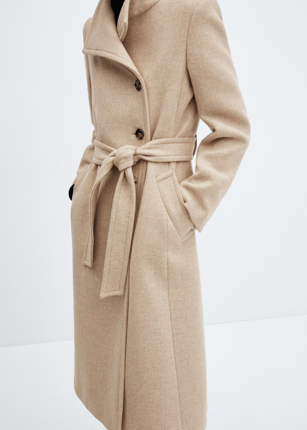 Belted Manteco wool coat - Details of the article 6