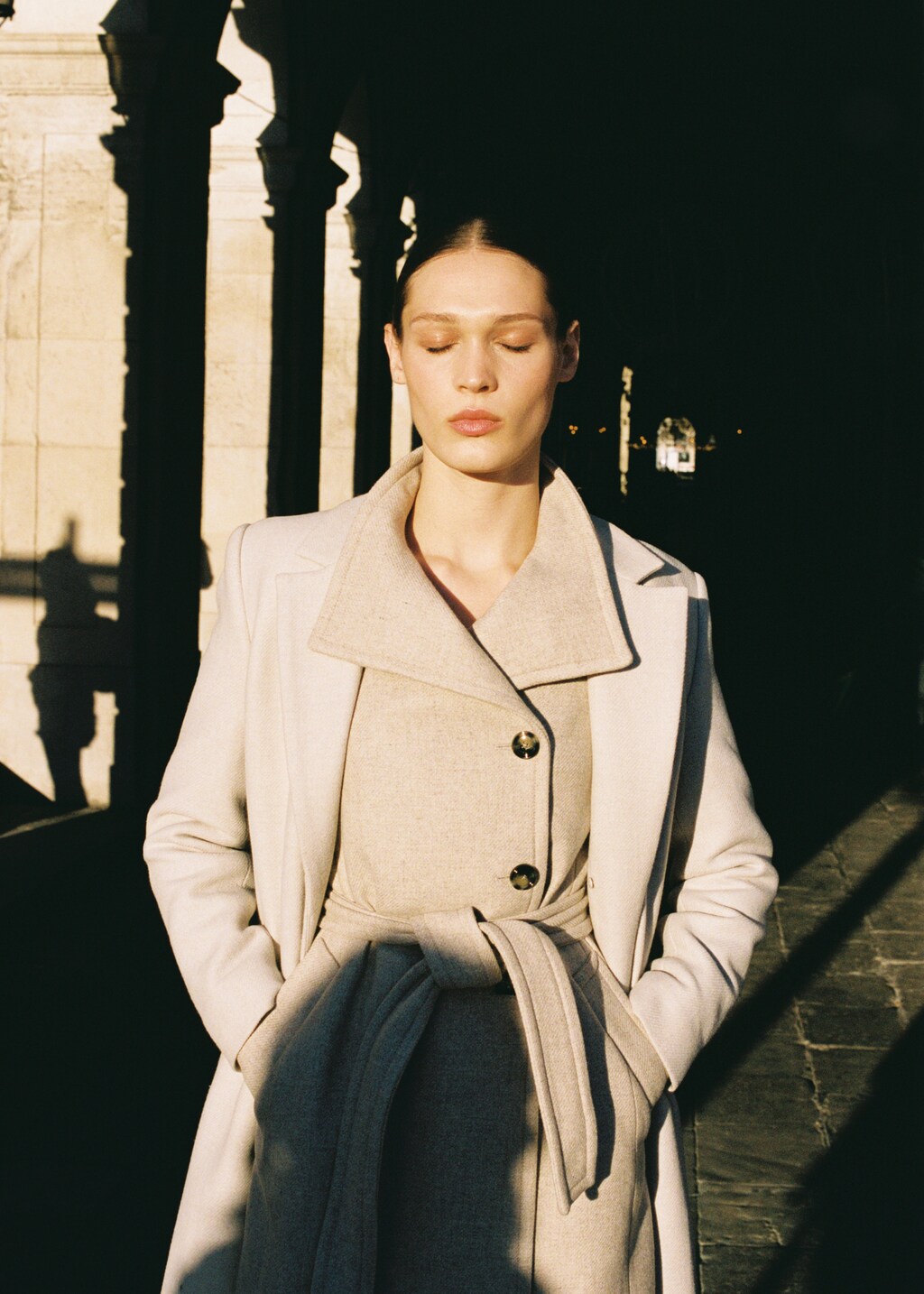 Belted Manteco wool coat - Details of the article 7