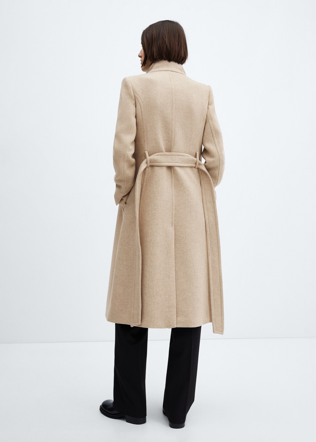 Belted Manteco wool coat - Reverse of the article