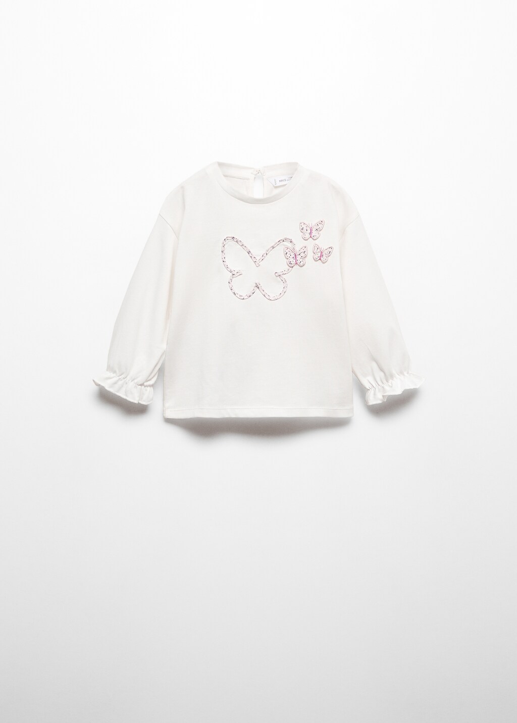 Embroidered butterflies t-shirt - Article without model