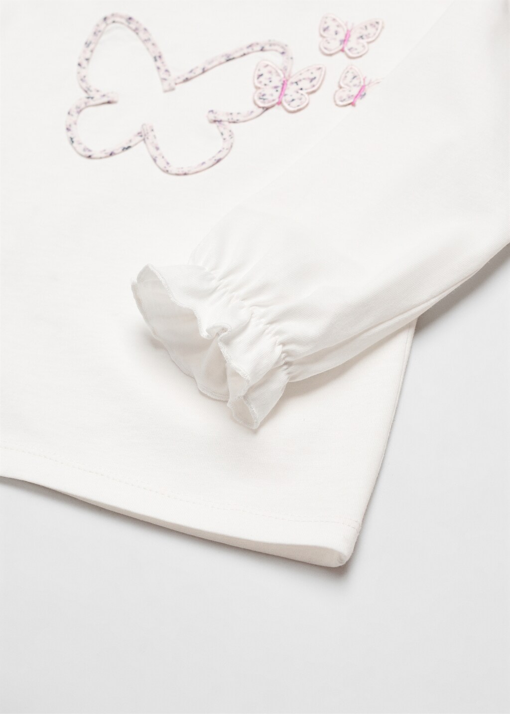 Embroidered butterflies t-shirt - Details of the article 0