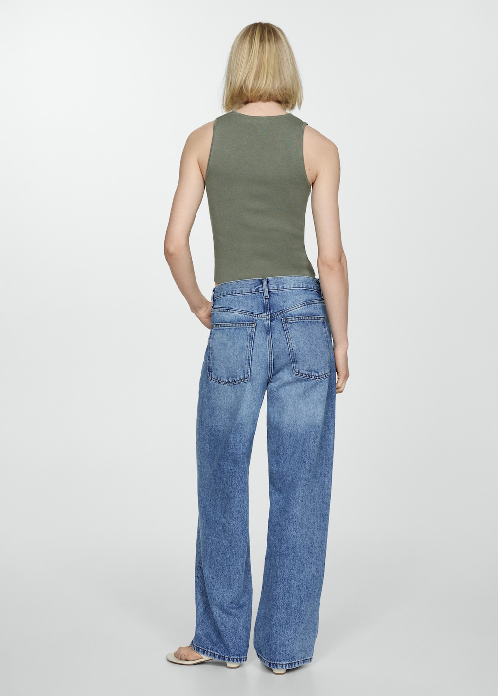 Loose mid-rise wideleg jeans - Reverse of the article