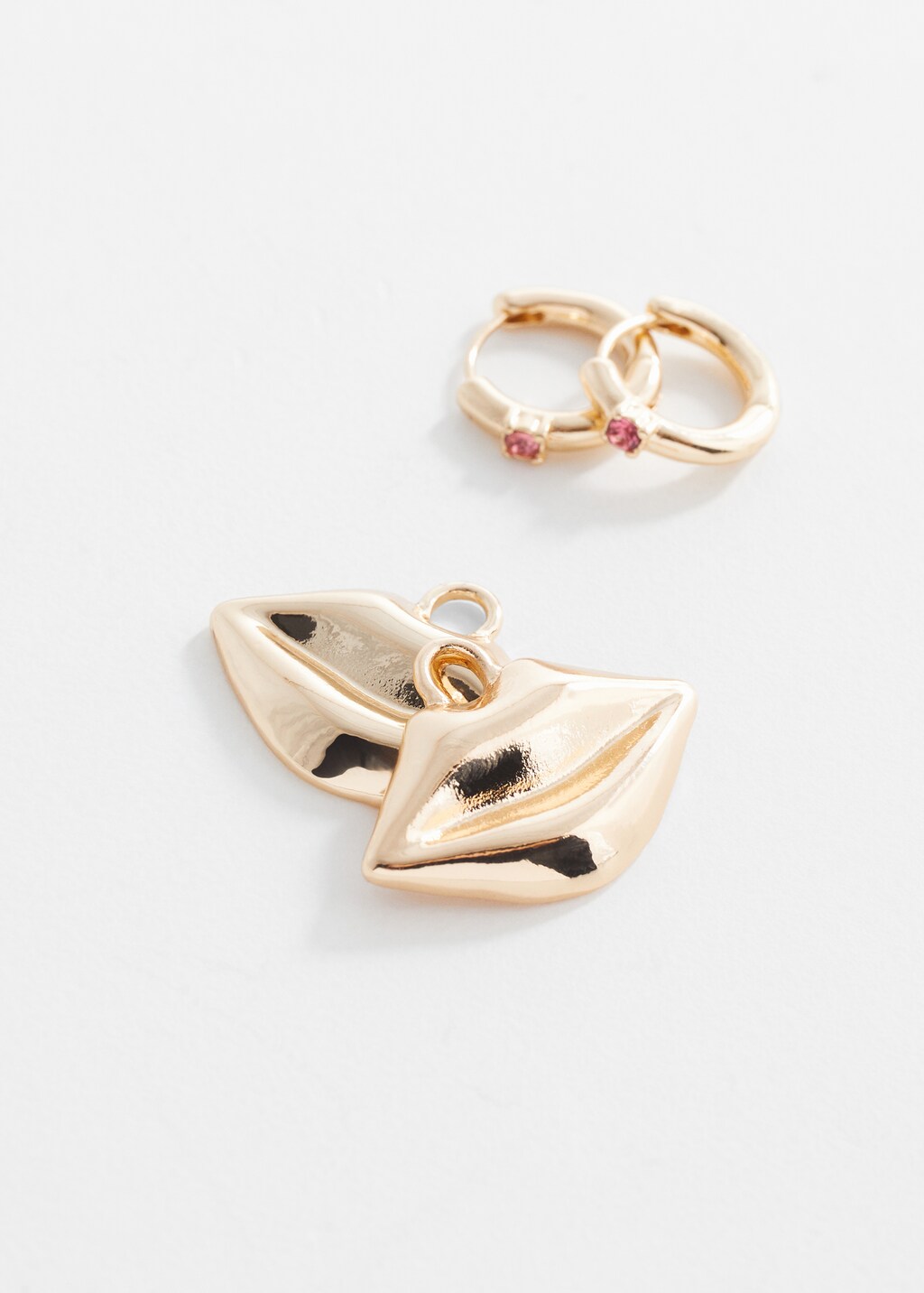 Detachable lips earrings - Medium plane