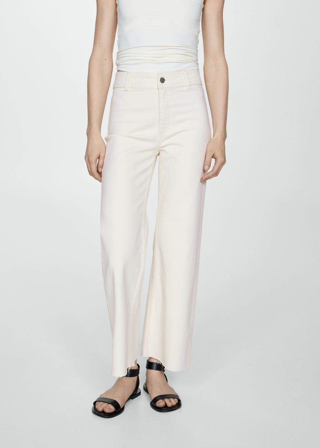 Jean style jupe-culotte Catherin taille haute - Plan moyen