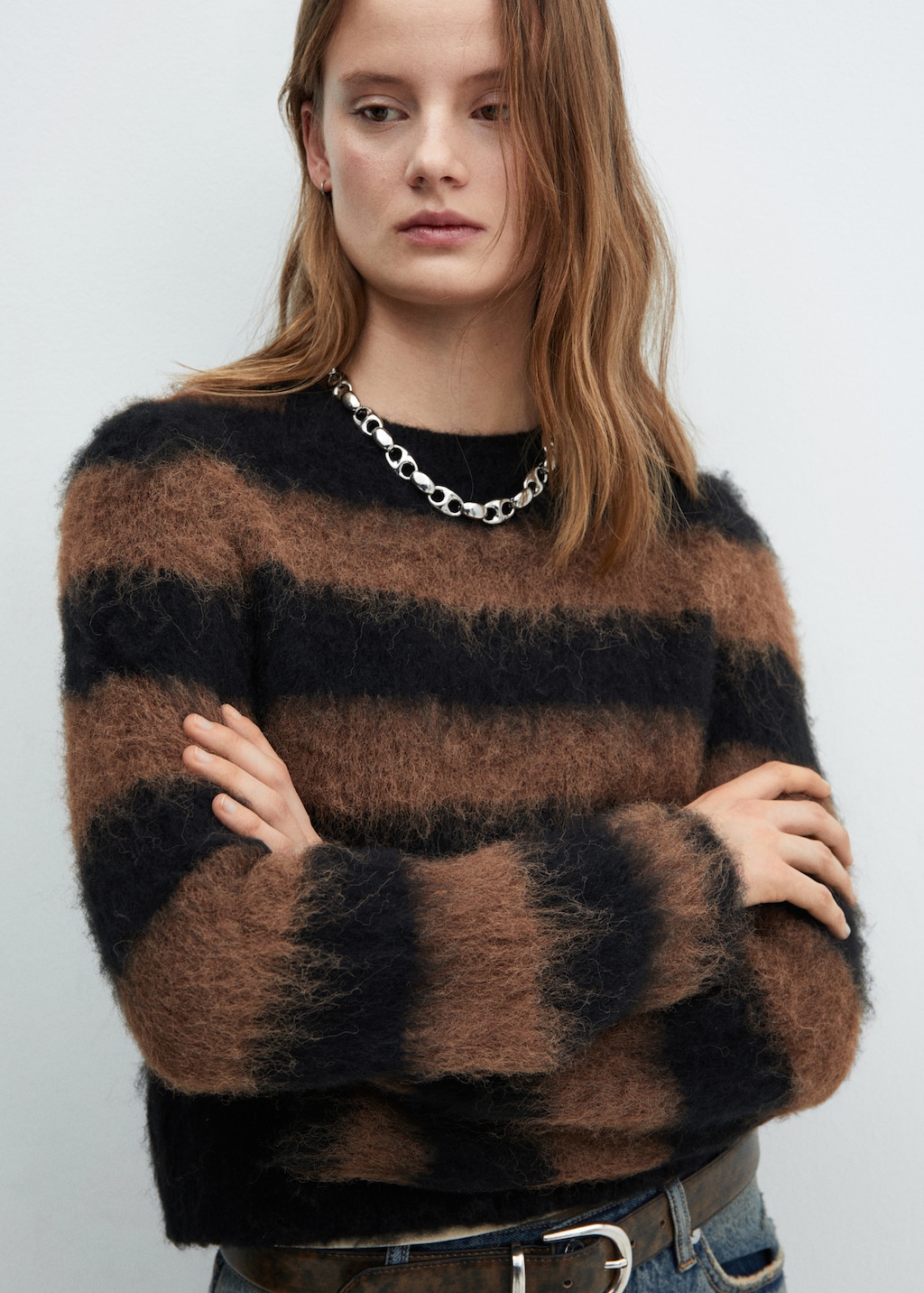 Faux fur knit sweater - Details of the article 1