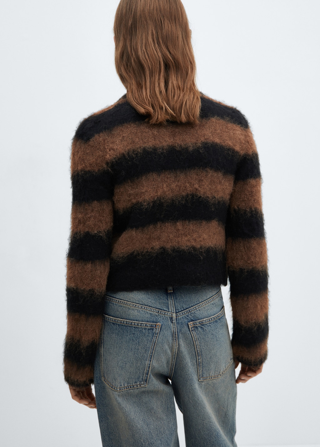 Faux fur knit sweater - Reverse of the article