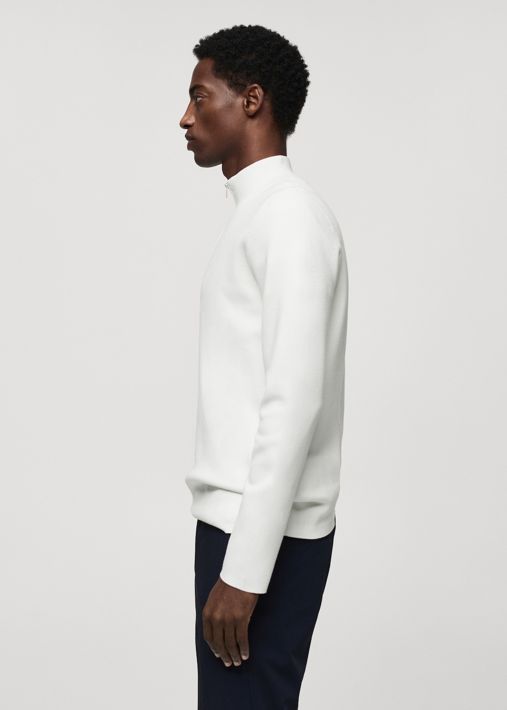 Zipped high collar sweater - Details of the article 2