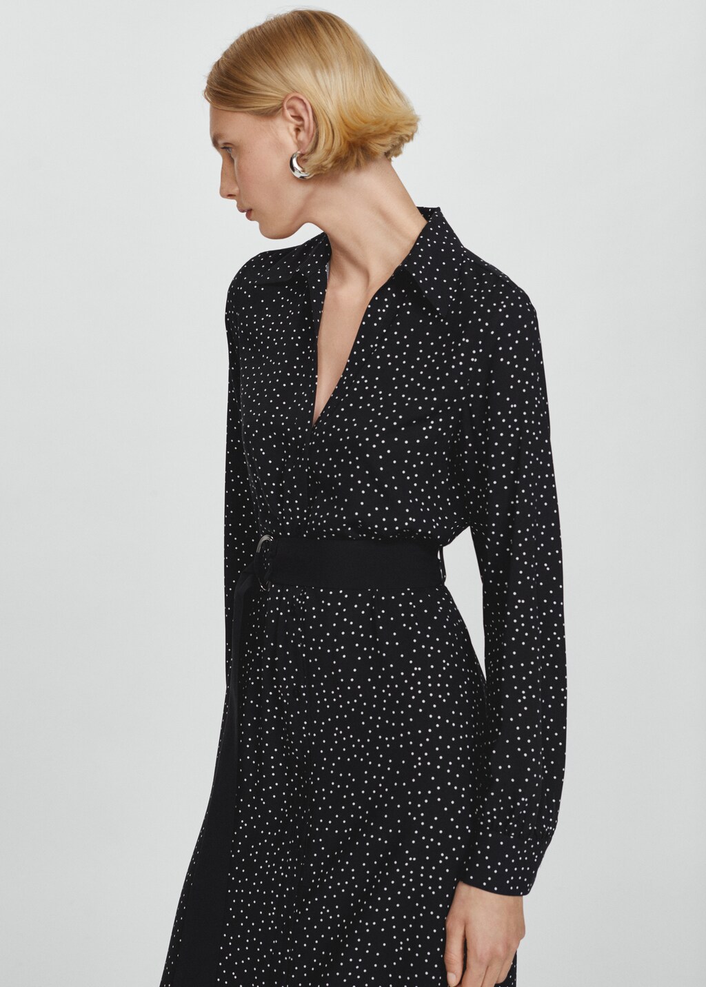 Polka dot shirt dress - Medium plane