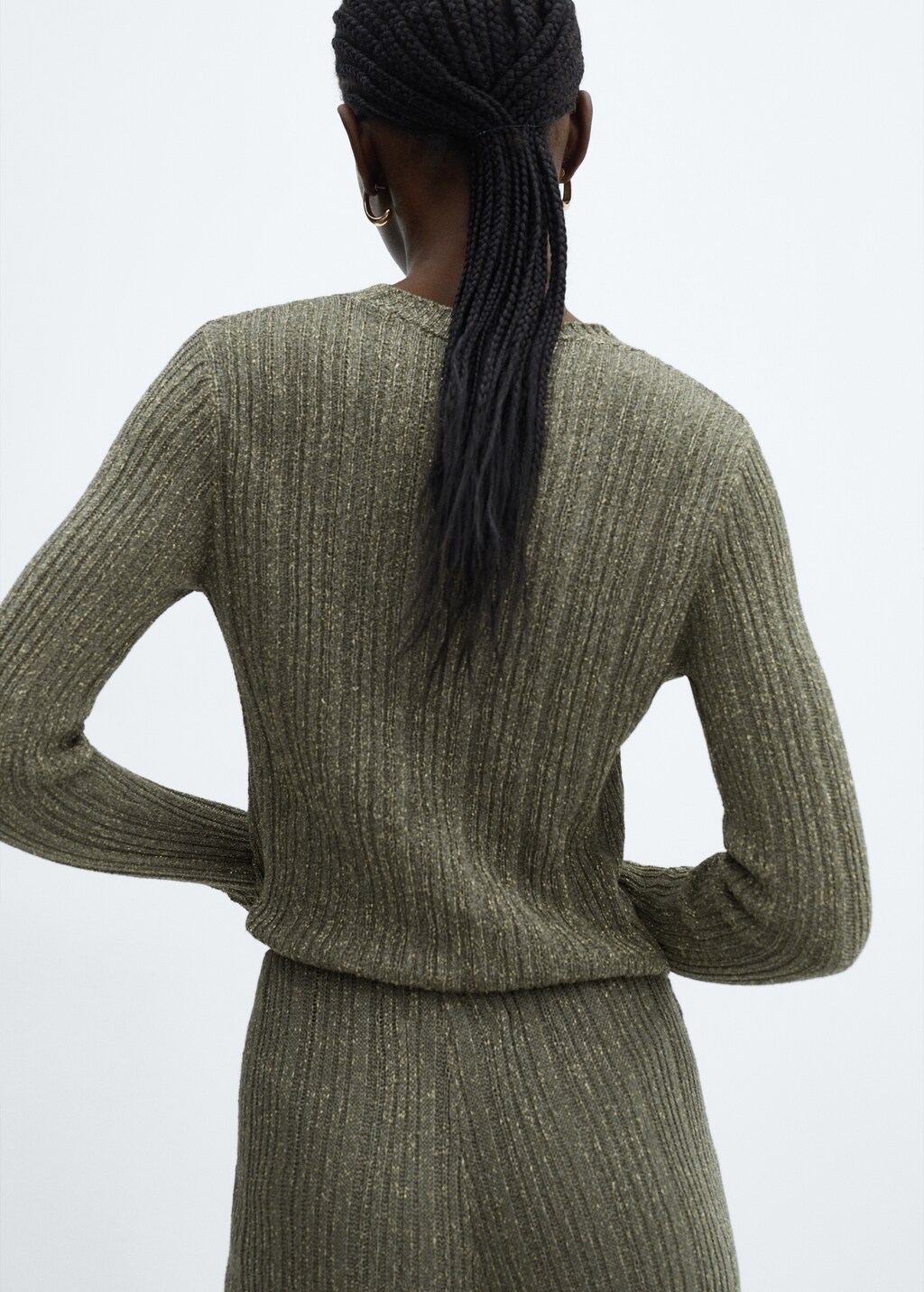 Perkins-neck lurex sweater - Reverse of the article