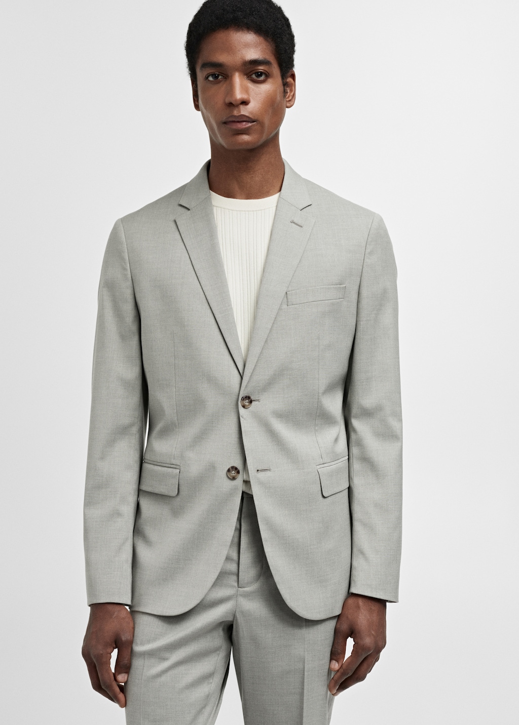 Super slim-fit suit jacket in stretch fabric - Medium plane