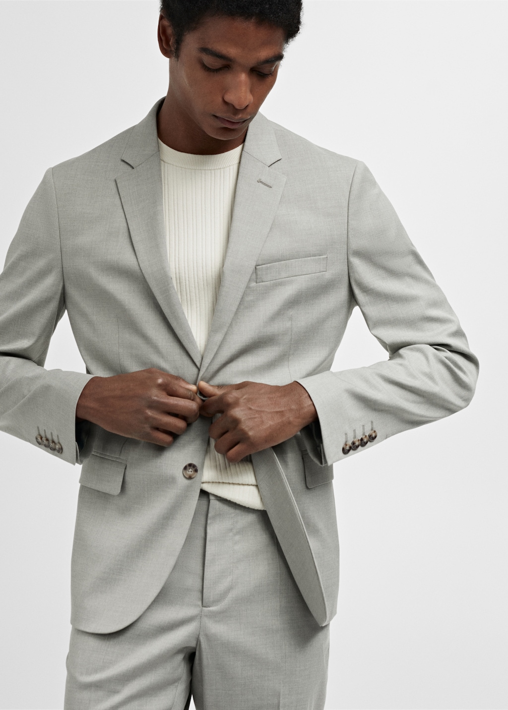 Super slim-fit suit jacket in stretch fabric - Details of the article 4