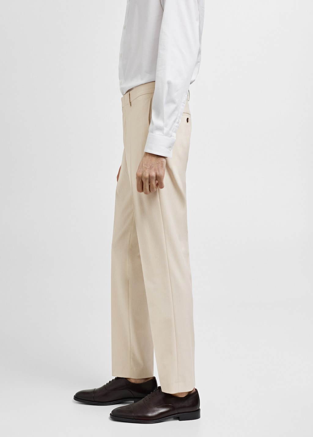 Stretch fabric super slim-fit suit trousers - Details of the article 2