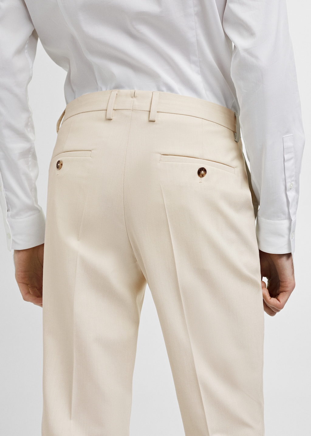 Stretch fabric super slim-fit suit trousers - Details of the article 4