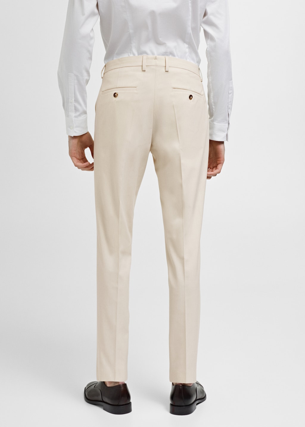 Stretch fabric super slim-fit suit trousers - Reverse of the article