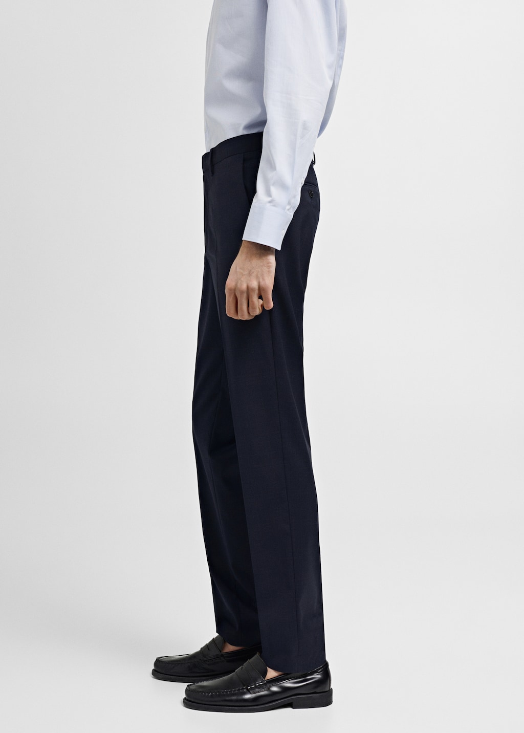 Stretch-fabric slim-fit suit trousers - Details of the article 2