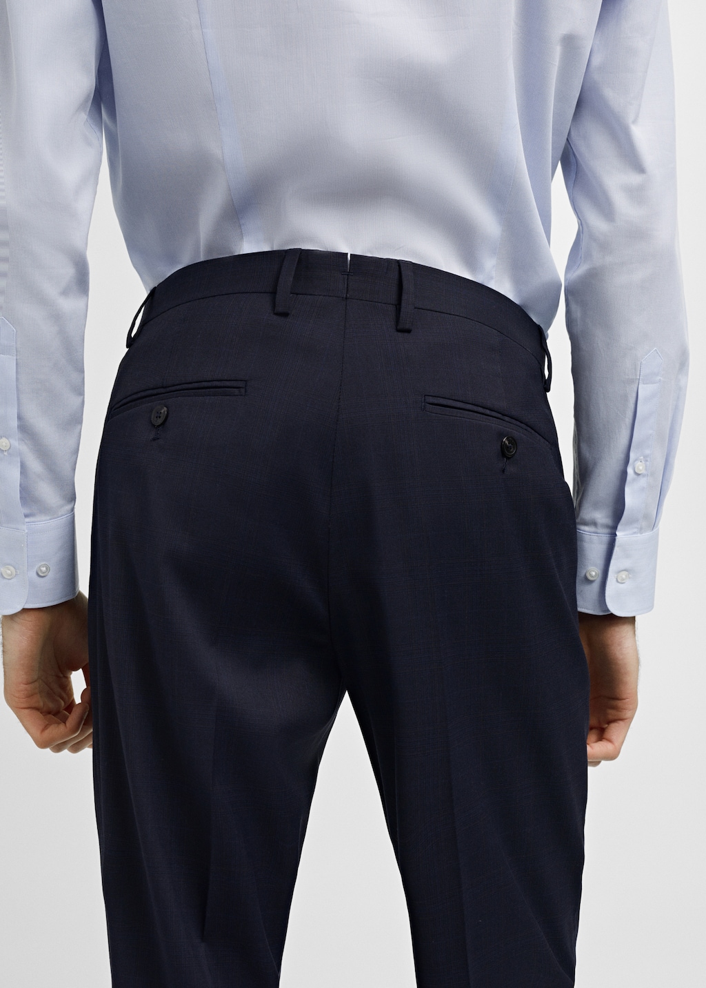 Stretch-fabric slim-fit suit trousers - Details of the article 4