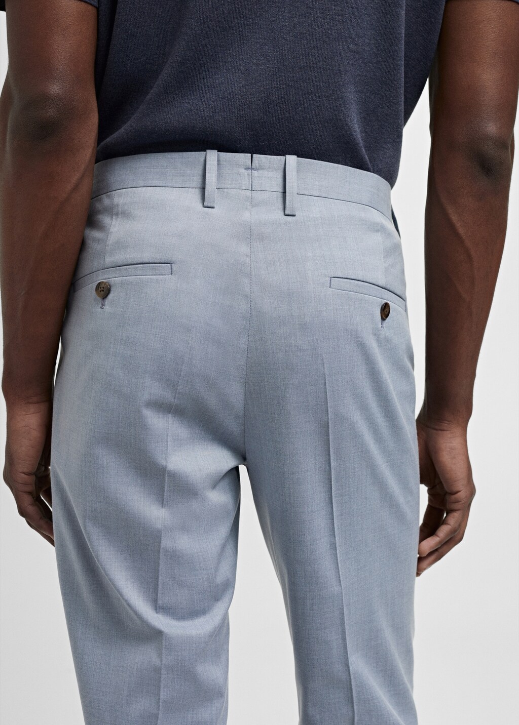 Stretch fabric super slim-fit suit trousers - Details of the article 4