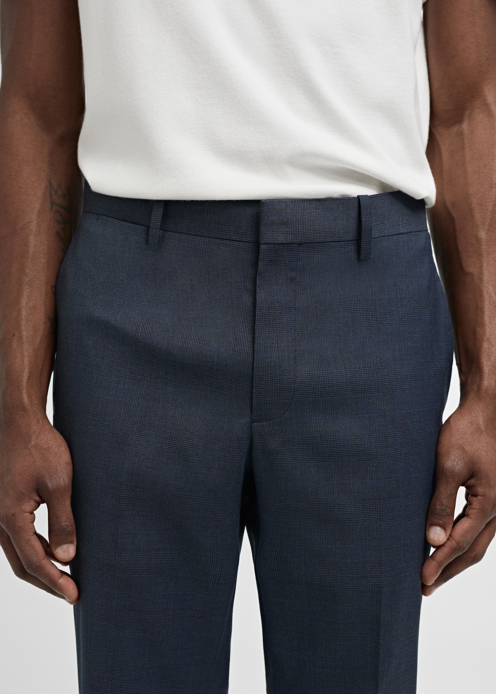 Stretch fabric super slim-fit suit trousers - Details of the article 1