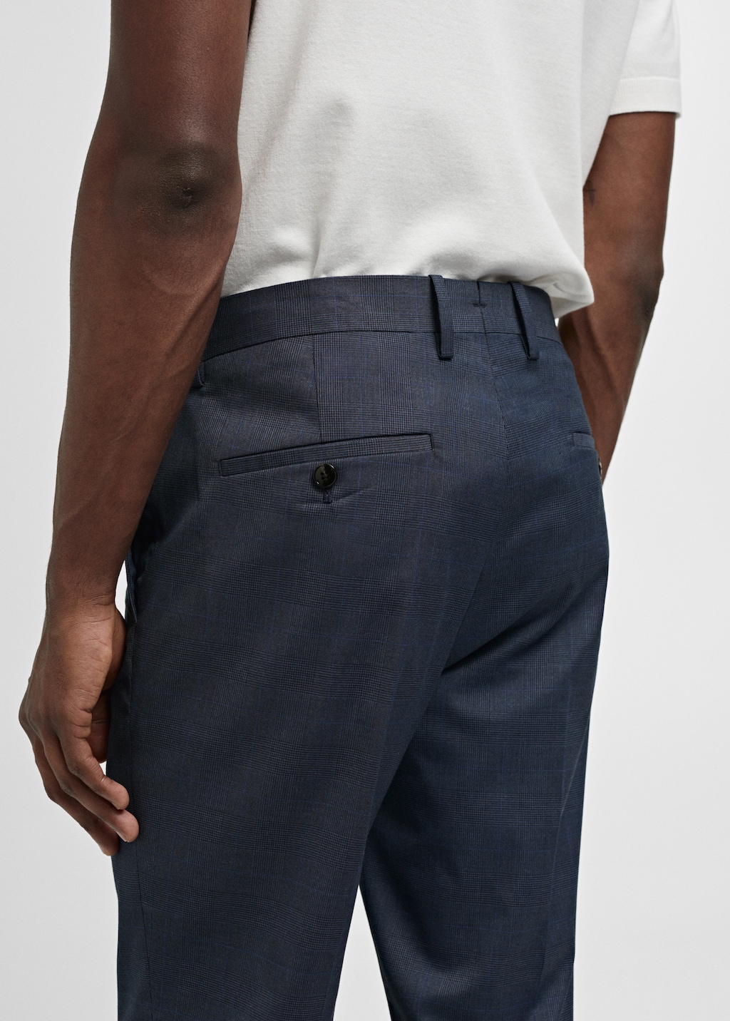 Stretch fabric super slim-fit suit trousers - Details of the article 4