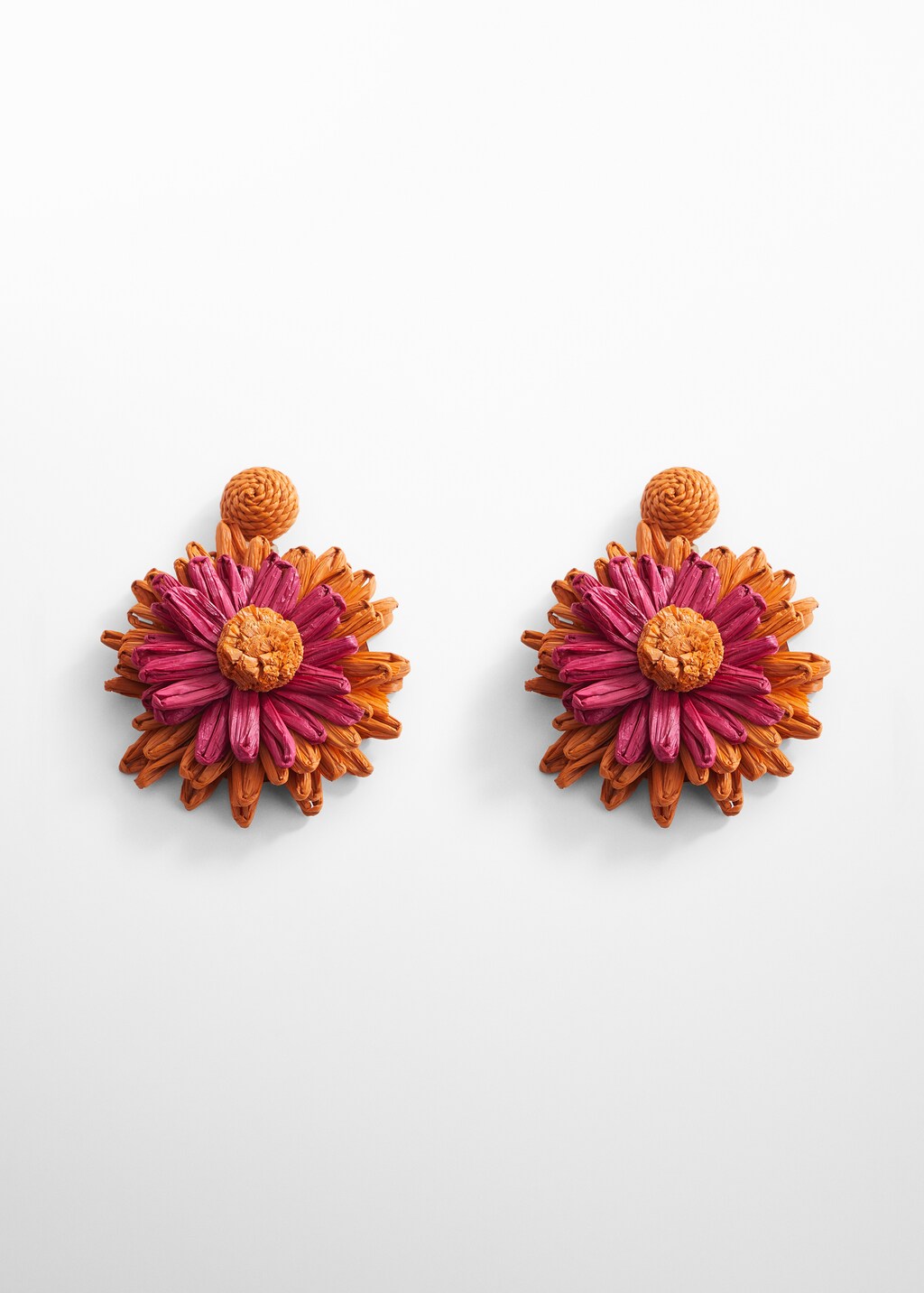 Flowers raffia earrings - Article without model