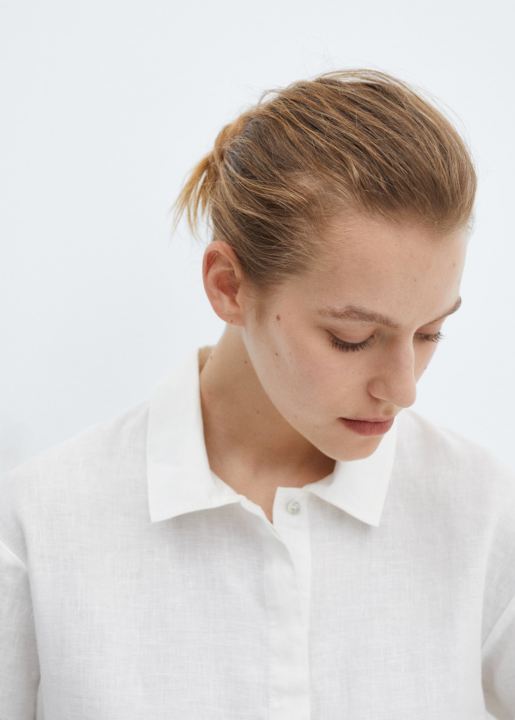 100% linen pyjama shirt - Details of the article 1