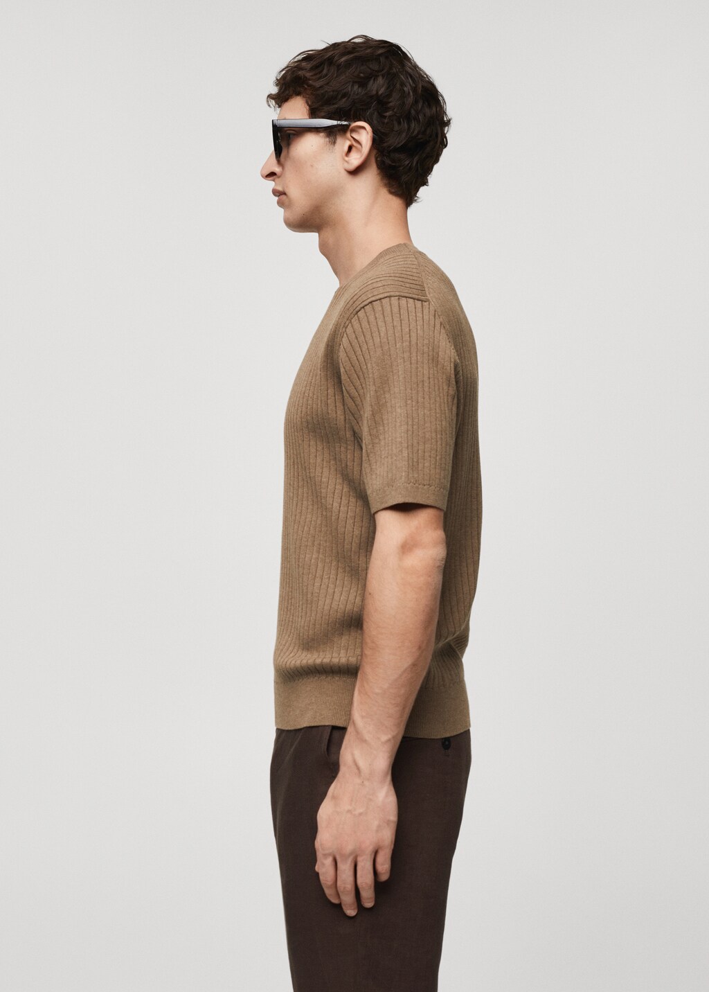 Ribbed cotton T-shirt - Details of the article 2