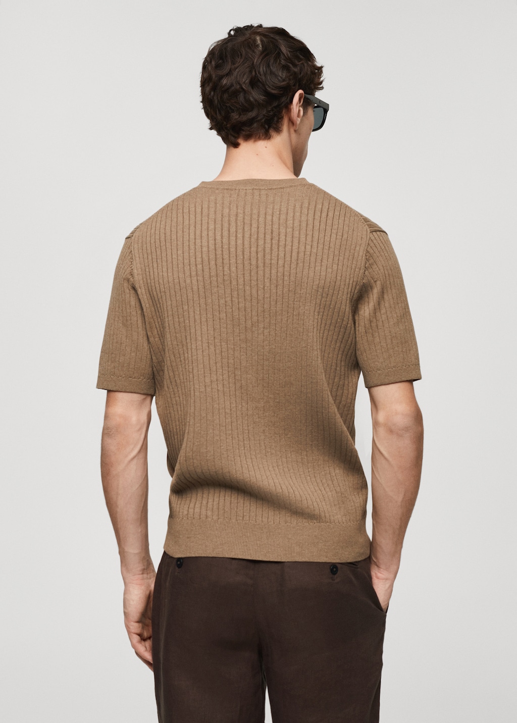 Ribbed cotton T-shirt - Reverse of the article