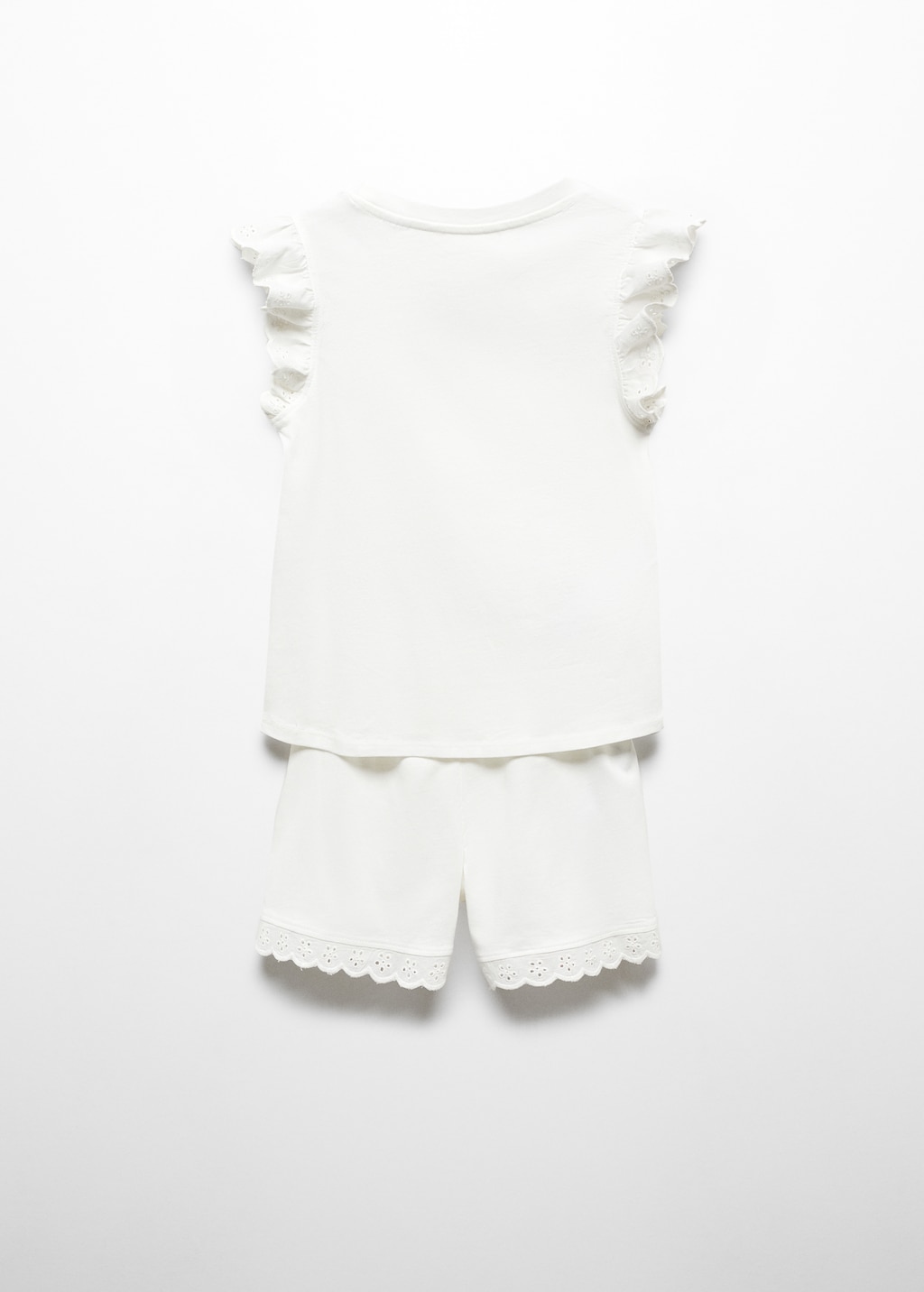 Ruffled cotton pyjamas - Reverse of the article