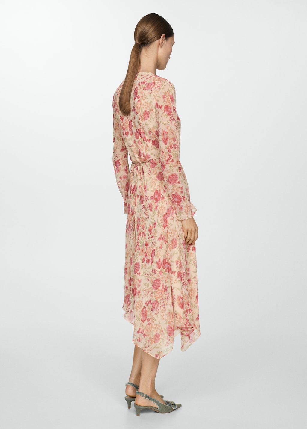 Robe fleurs bas asymétrique - Verso de l’article