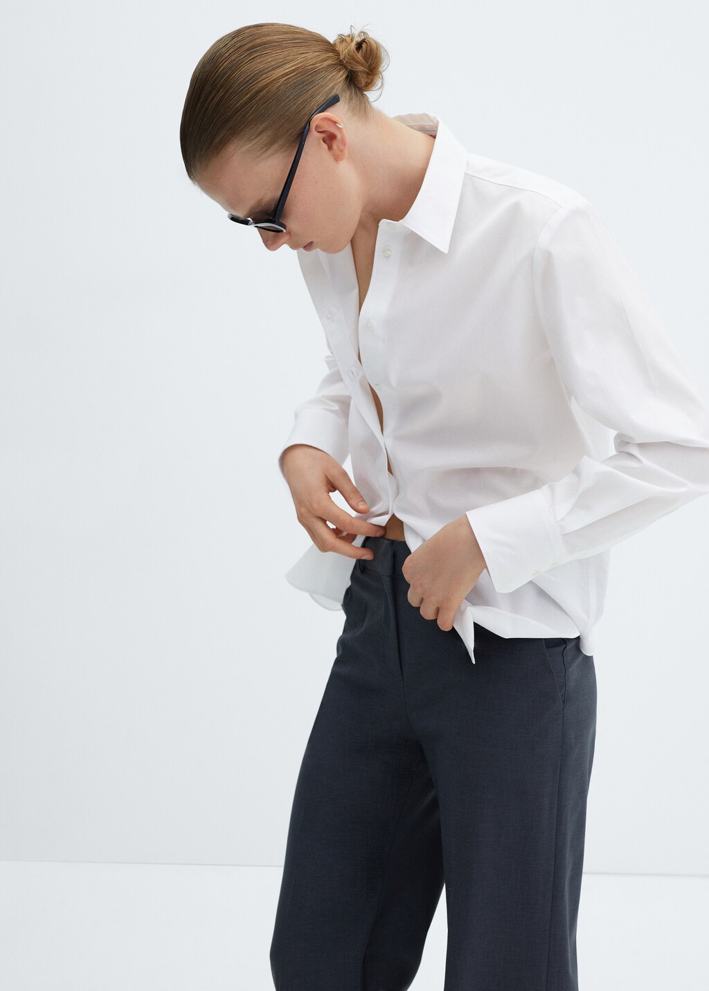 Regular cotton lyocell-blend shirt - Details of the article 2