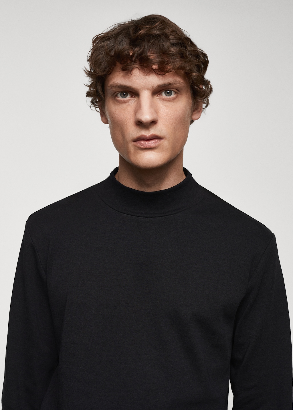 Perkins neck long-sleeved t-shirt - Details of the article 1