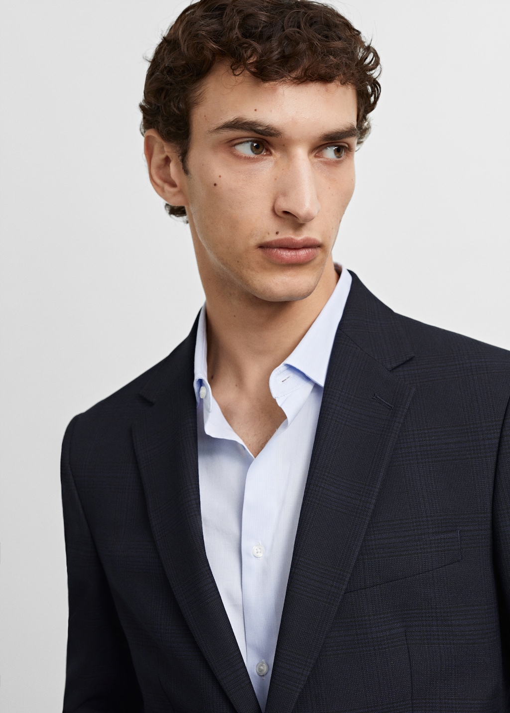 Stretch-fabric slim-fit suit jacket - Details of the article 1