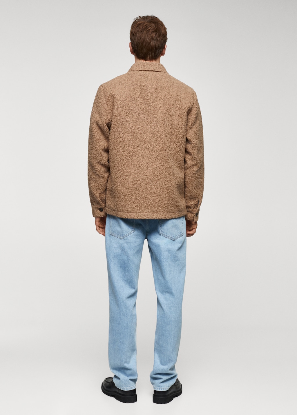 Shearling overshirt with pocket - Reverse of the article