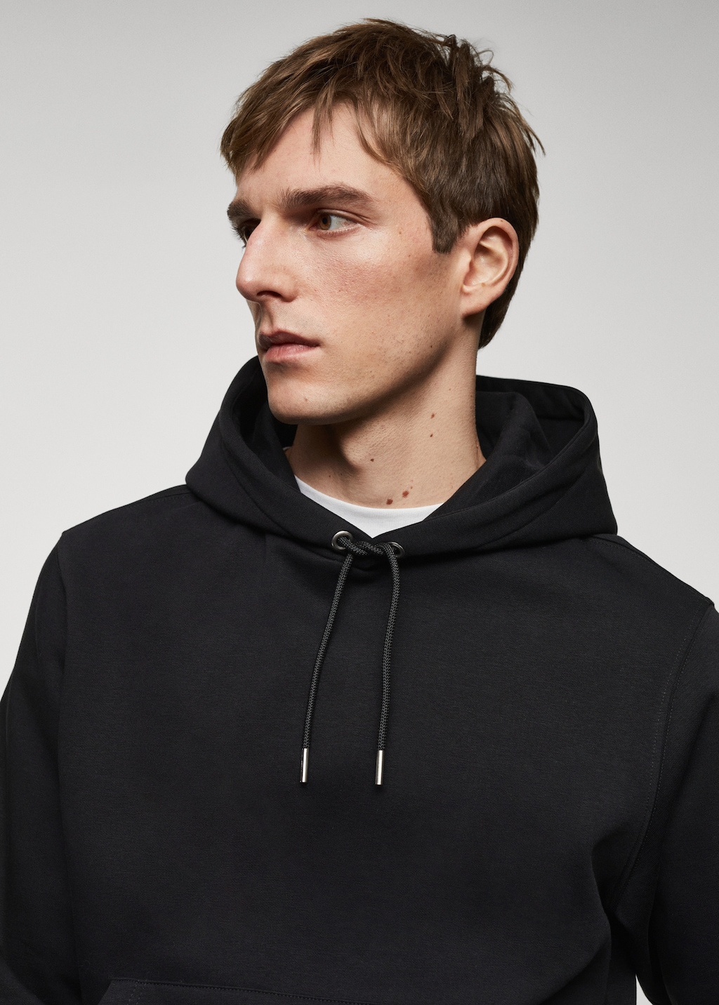 Kangaroo hooded cotton sweatshirt - Details of the article 1