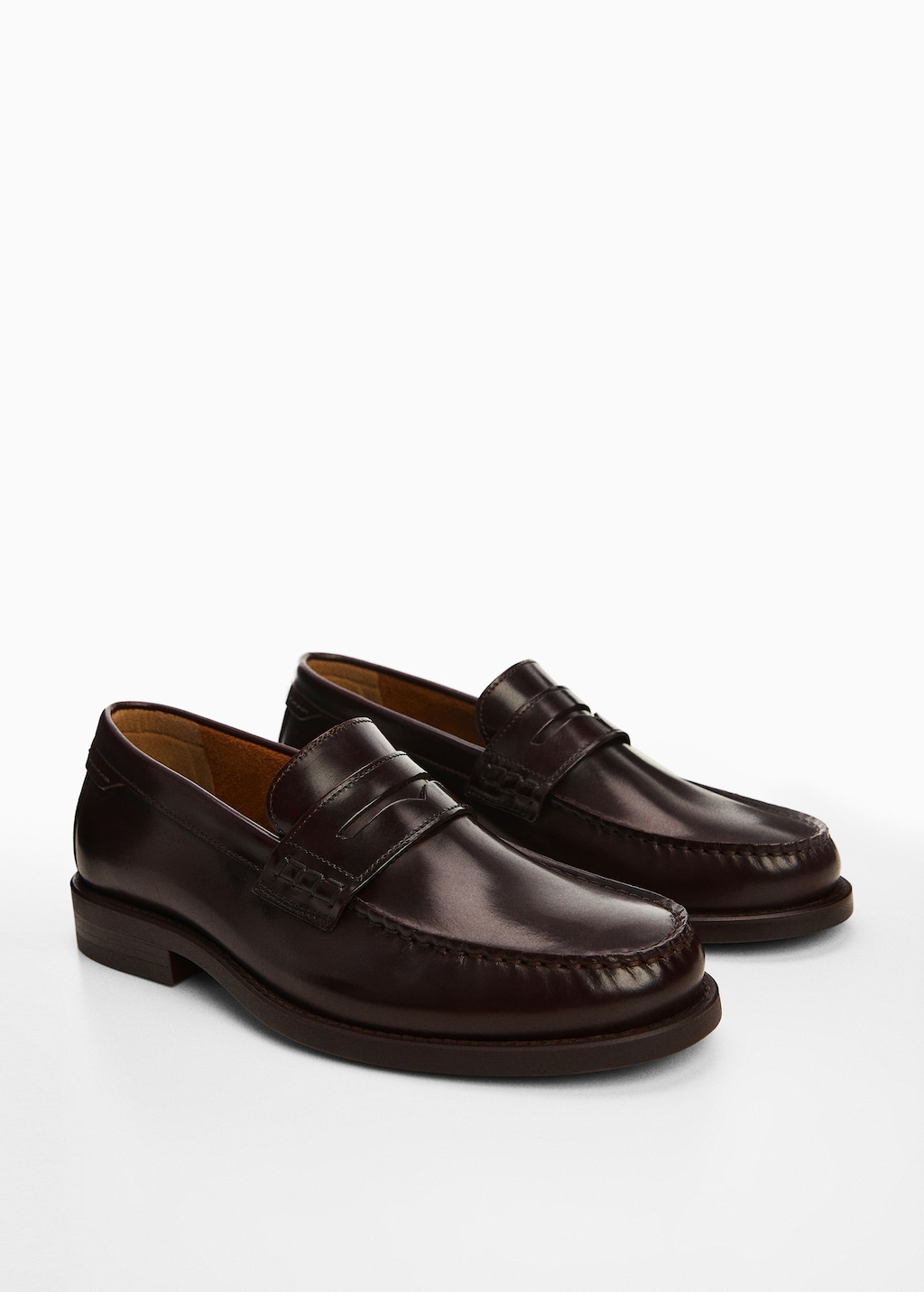 Leather penny loafers - Medium plane