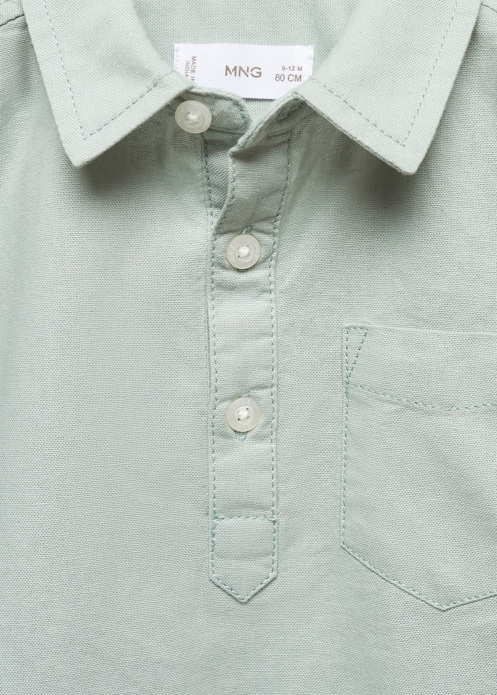 Chest-pocket cotton shirt - Details of the article 0