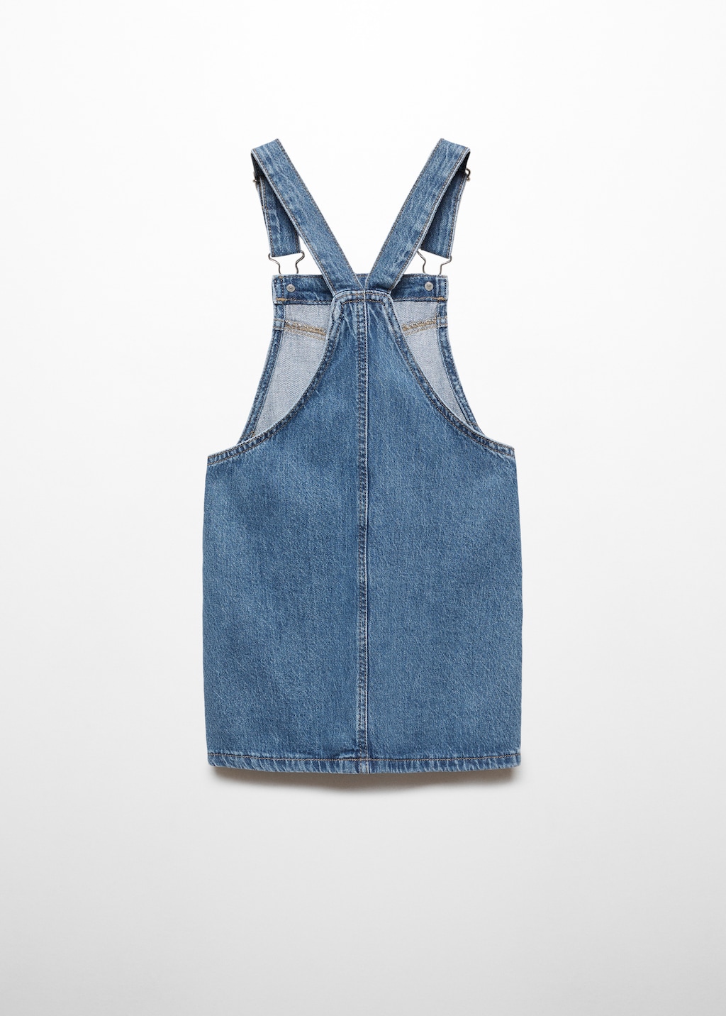 Short denim pinafore - Reverse of the article