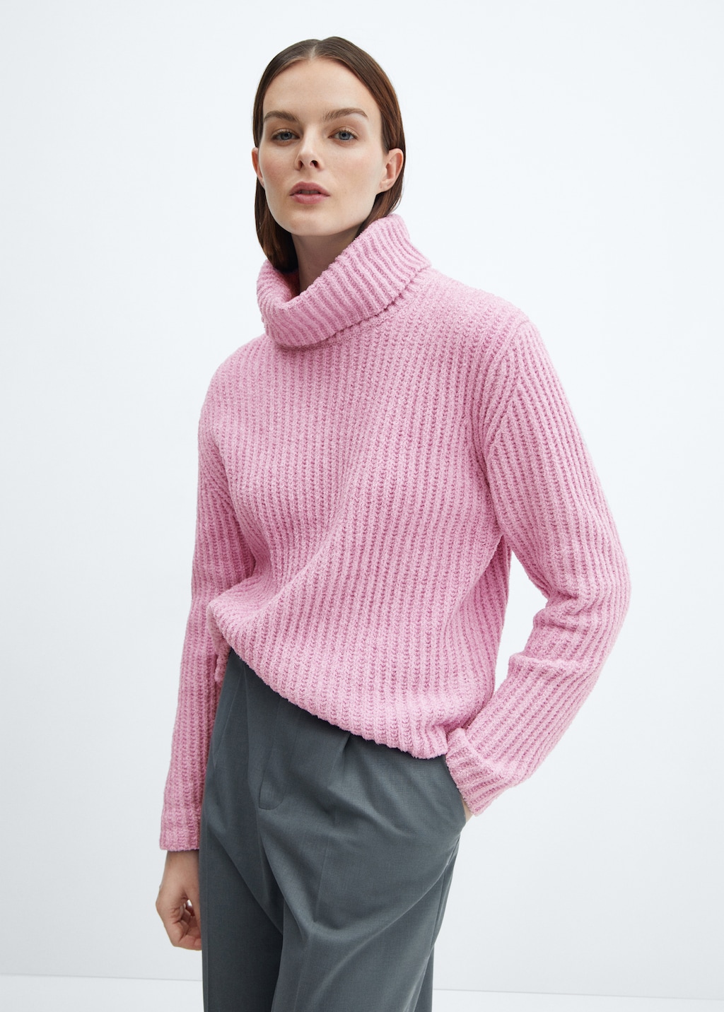 Turtleneck knitted sweater - Medium plane