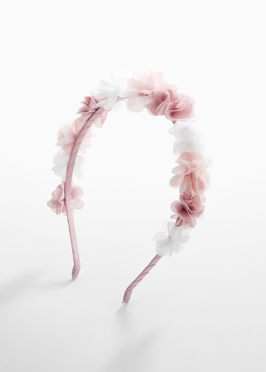 Headband with embossed flowers - Medium plane