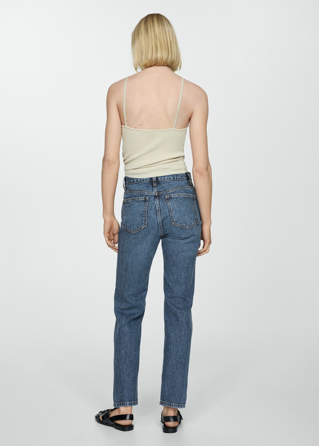 Rechte mid-rise jeans - Achterkant van het artikel