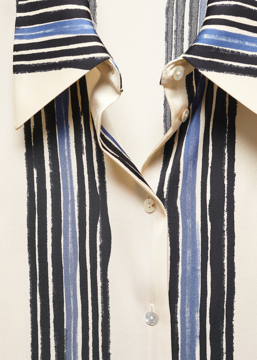 Satin striped shirt - Details of the article 8