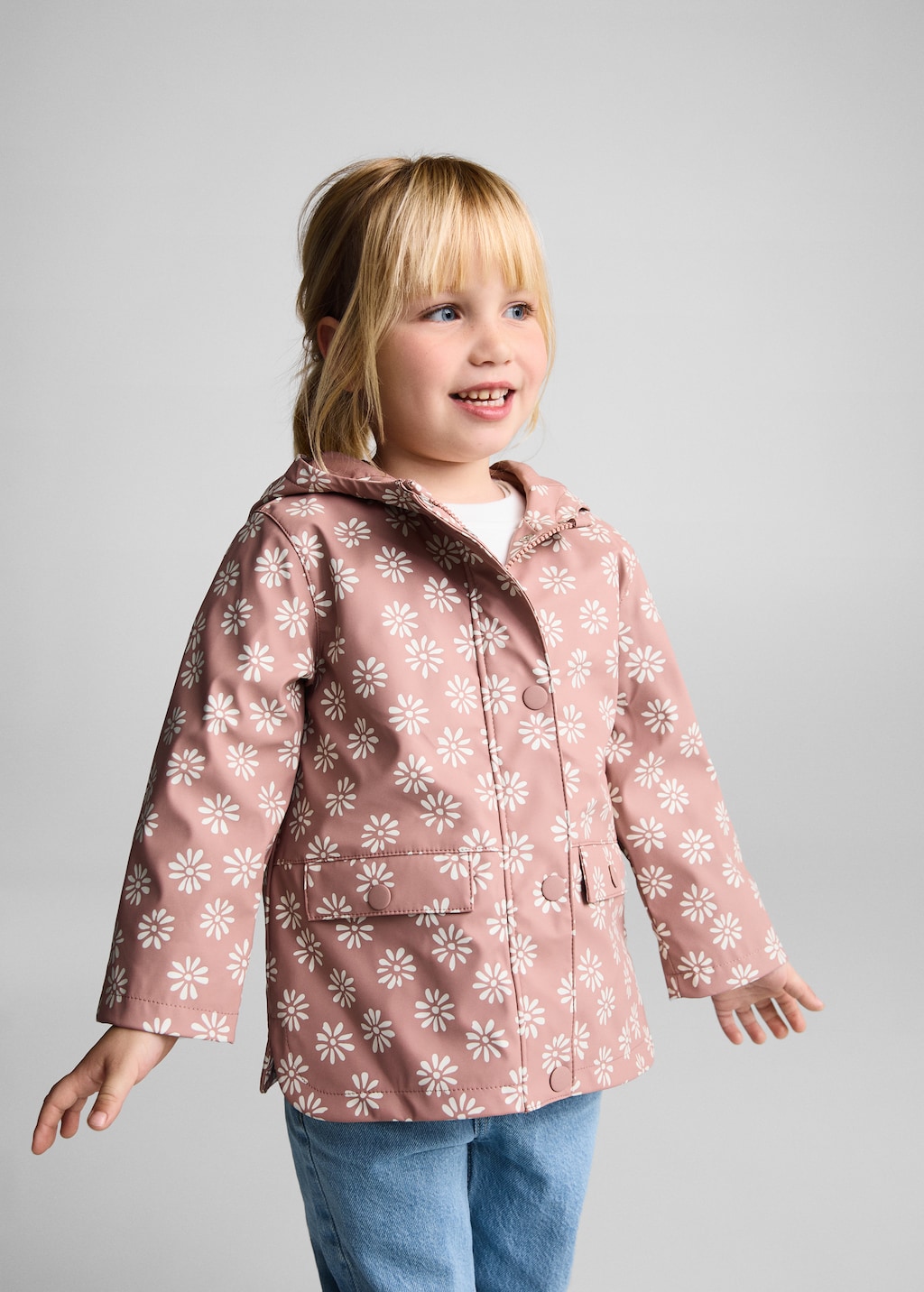 Printed water-repellent jacket - Medium plane