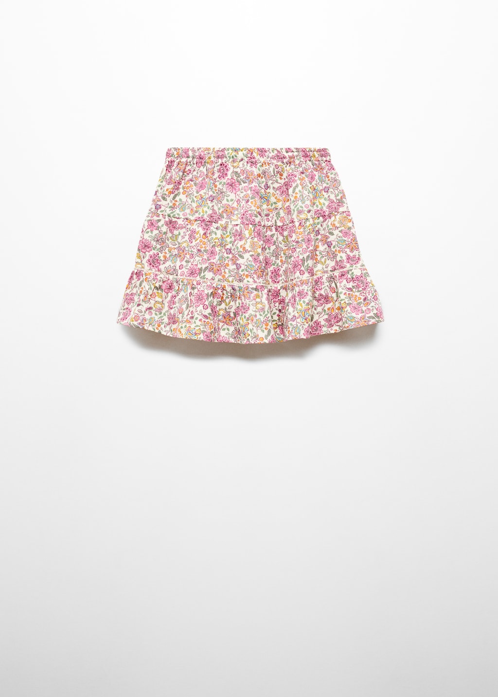 Ruffle flower print skirt - Reverse of the article