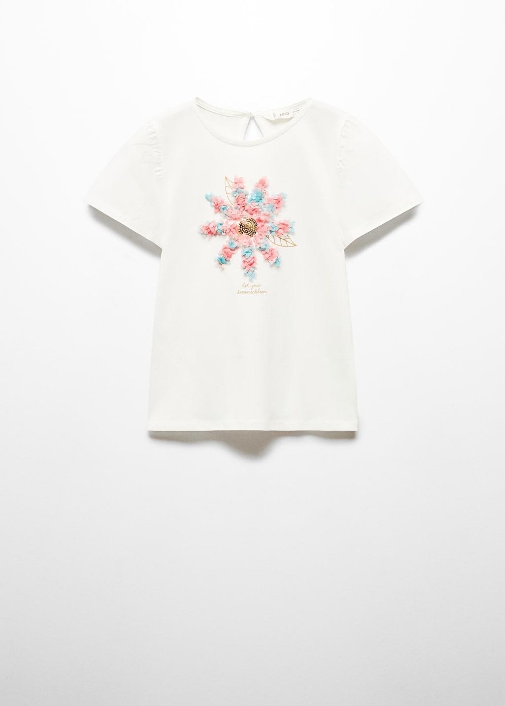 Embossed flowers t-shirt - Article without model