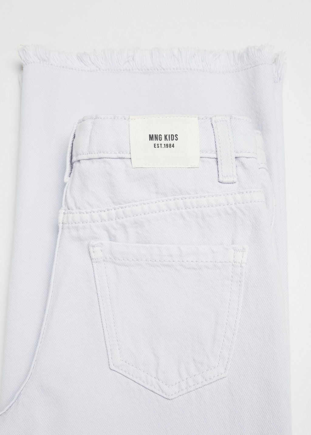 Wideleg low frayed hem jeans - Details of the article 8