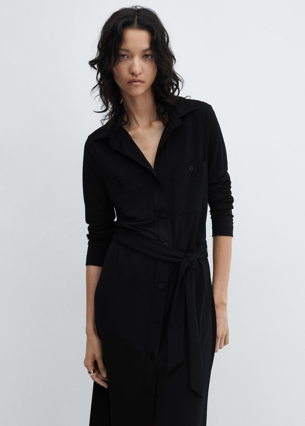 Belt shirt dress - Medium plane