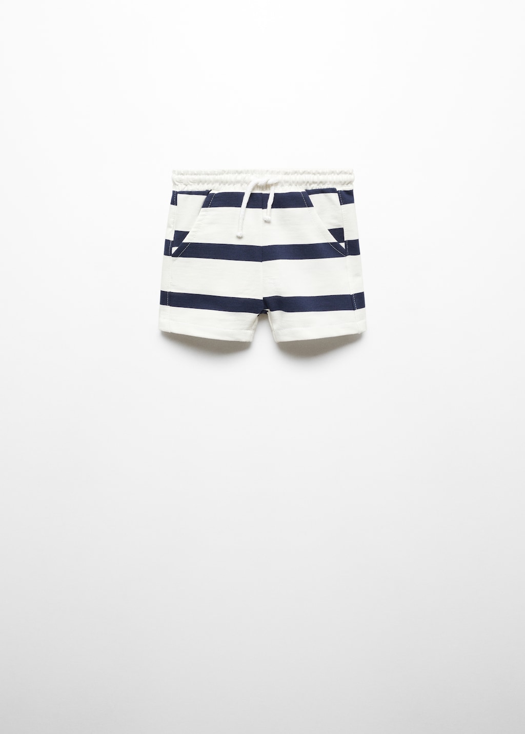 Striped cotton Bermuda shorts - Article without model