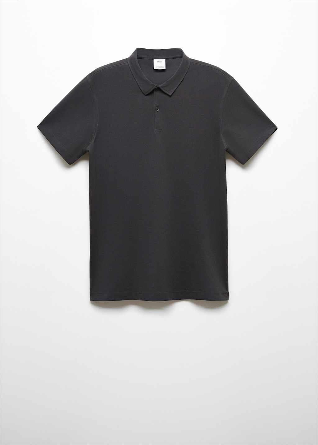 Slim-fit cotton piqué textured polo shirt - Article without model