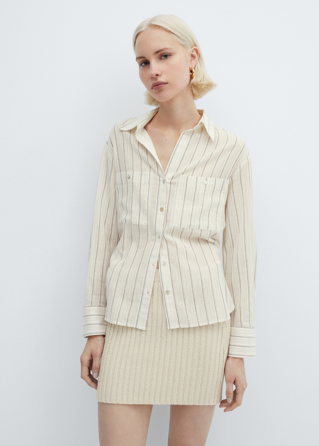 Pocket striped shirt - Medium plane